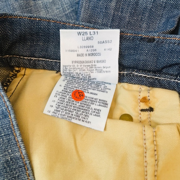 RARE Vintage Lee Works Denim Blue Jeans Women's Men's Size W25xL31 - Picture 11 of 12